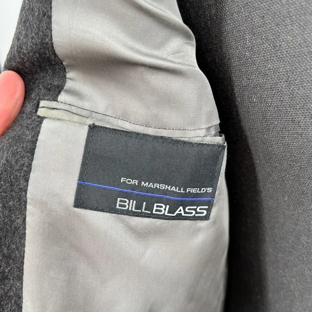 Bill Blass 100%‎ Cashmere Single Breasted Unvented Blazer Jacket Size 41 Regular